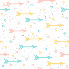 Doodle arrow seamless background.