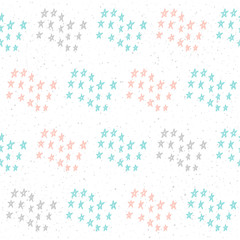 Handmade star seamless pattern background.