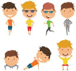 Running and work out  boys.