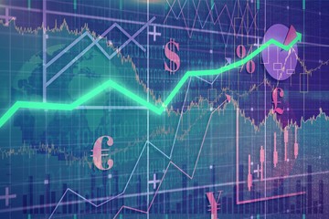 Composite image of red arrow