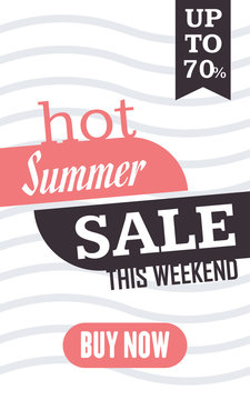 Social media summer sale banner. Vector illustrations for website and mobile website banners, posters, email and newsletter designs, ads, promotional material.