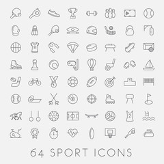 Fototapeta na wymiar big set of sport icons