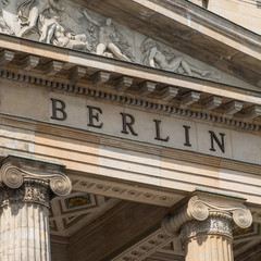 Fototapeta premium Facade detail of the Concert Hall ( Konzerthaus) Berlin at Gendarmenmarkt in Berlin