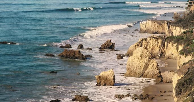 Deserted Wild El Matador Beach Malibu California Ocean Waves