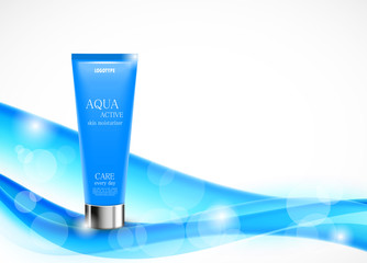 Skin moisturizer beauty cosmetic ads template