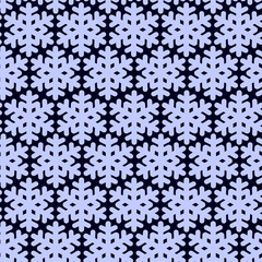 Seamless pattern with snowflak. Black and white simple and elegant wallpaper. EPS10 vector illustration