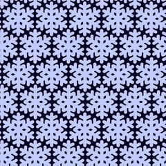 Fotobehang Seamless pattern with snowflak. Black and white simple and elegant wallpaper. EPS10 vector illustration © aen_seidhe
