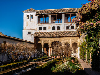 Fototapeta premium Inside Generalife in Alhambra, Granada, Spain