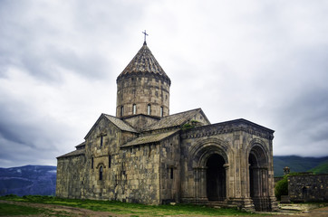 Fototapeta na wymiar Ancient Christian Church in the Caucasus Mountains of Armenia and Georgia