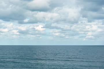 Landscape of clouds and the Mediterranean sea with nobody