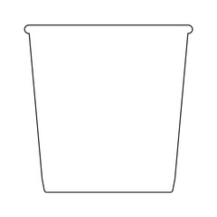 Trash bucket the black color icon .