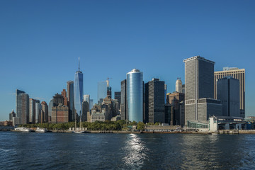 Fototapeta na wymiar Landscape of Manhattan from the water