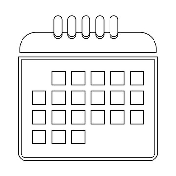 Calendar the black color icon .