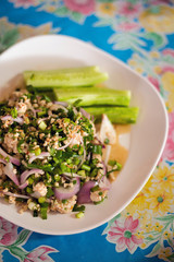 Thai spicy minced larb salad