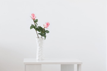 pink roses in vase