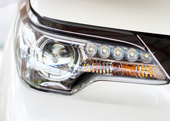 Selective focus point on Headlight lamp car