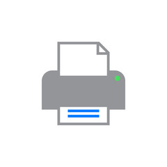 Printer icon vector, solid logo illustration, colorful pictogram isolated on white