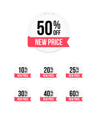New Price % Off Labels