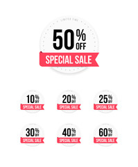 Special Sale % Off Labels