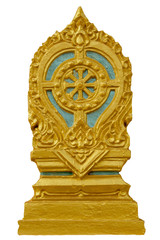 Fototapeta premium Sema boundary marker of a temple ,symbol of buddhism church isolated on white background