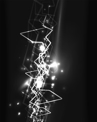 Neon lightning vector background