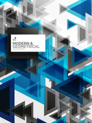 Paper art style triangle pattern texture, abstract background