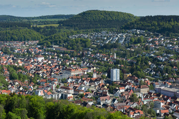 Ausblick auf Albstadt-Tailfingen auf der Schwäbischen Alb