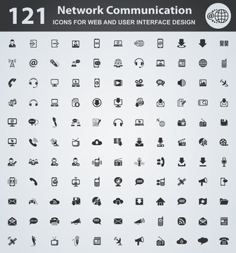 communication icon set