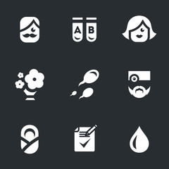Vector Set of Childbirth Icons.
