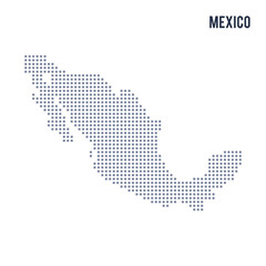 Obraz premium Vector pixel map of Mexico isolated on white background