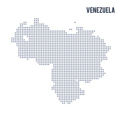 Fototapeta na wymiar Vector pixel map of Venezuela isolated on white background