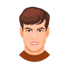 Portrait cute young man isolated on a white background. Picture for avatar