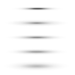 Obraz premium Oval shadow set vector illustration for 3d effect for web and mobile design