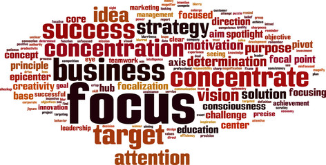 Obraz premium Focus word cloud