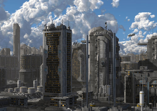 Future Cityscape 3D Illustration