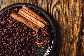Coffee with Cinnamon and Star Anise.