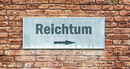 Fototapeta na wymiar Schild 225 - Reichtum
