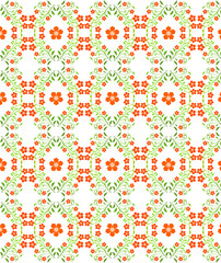 Seamless pattern with red flowers. For design, wallpaper, cover invitation, fabric and textile. Vector floral pattern.