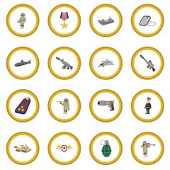 Military and war cartoon icon circle