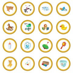 Baby cartoon icon circle