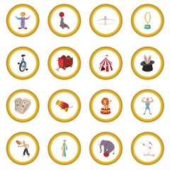 Circus show icon circle