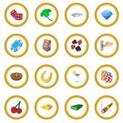 Casino cartoon icon circle