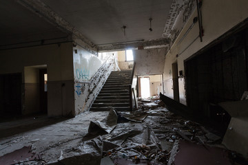 Verlassenes Gebäude in Detroit Treppe Flur