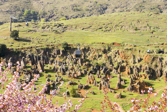 The village of Cabarceno in Cantabria, Spain