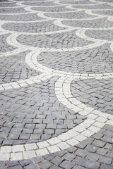 Brick pavement of  footpath pattern for background