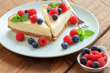 Homemade cheesecake
