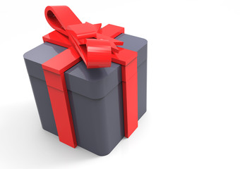 ribbon wrapped gift package