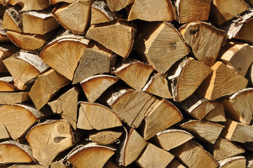 Дрова крупным планом
