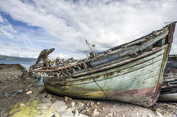 Boote, gestrandet