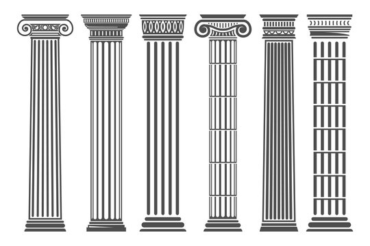 Greek and Roman columns set